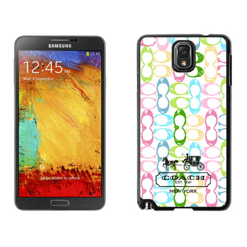 Coach Logo Monogram Multicolor Samsung Note 3 Cases DRX - Click Image to Close